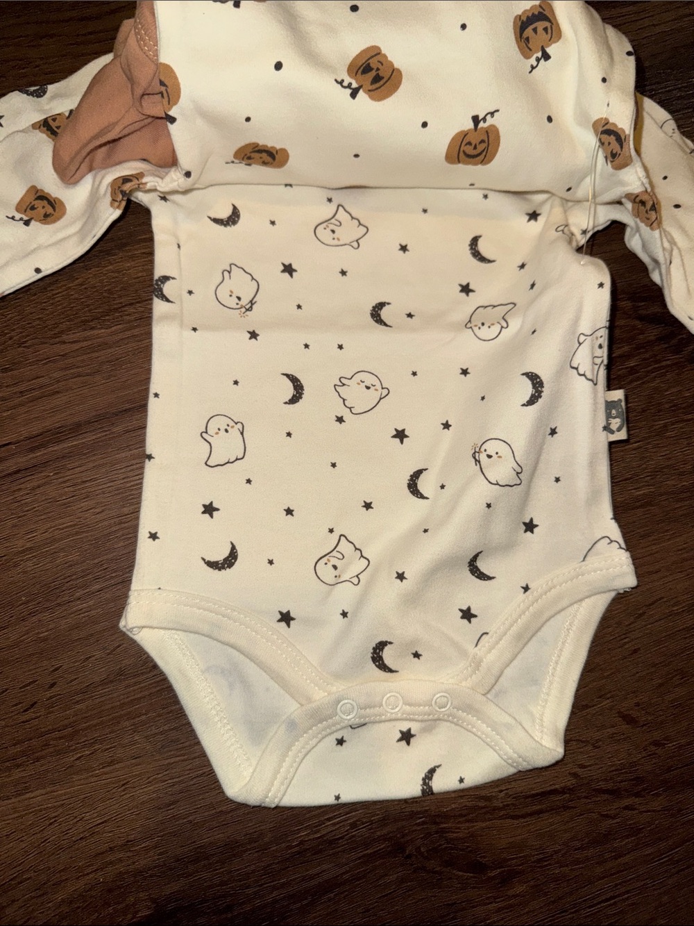 Rabbit Bear Organic NWT Long-Sleeve One-Piece Bodysuit Mommy's Little 3 pack - Picture 4 of 4